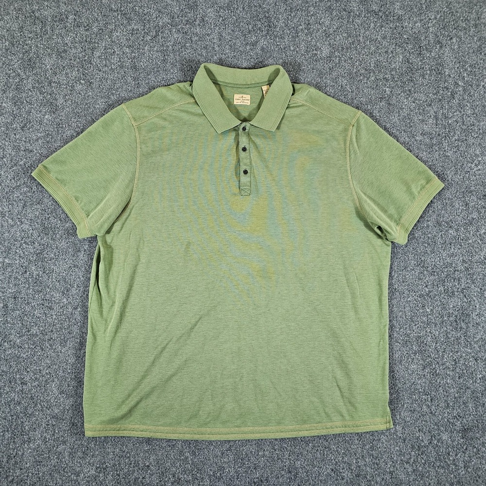 Tommy Bahama Island Crafted Pima Cotton Polo‎ Shirt Green Men's Size 2XL Summer